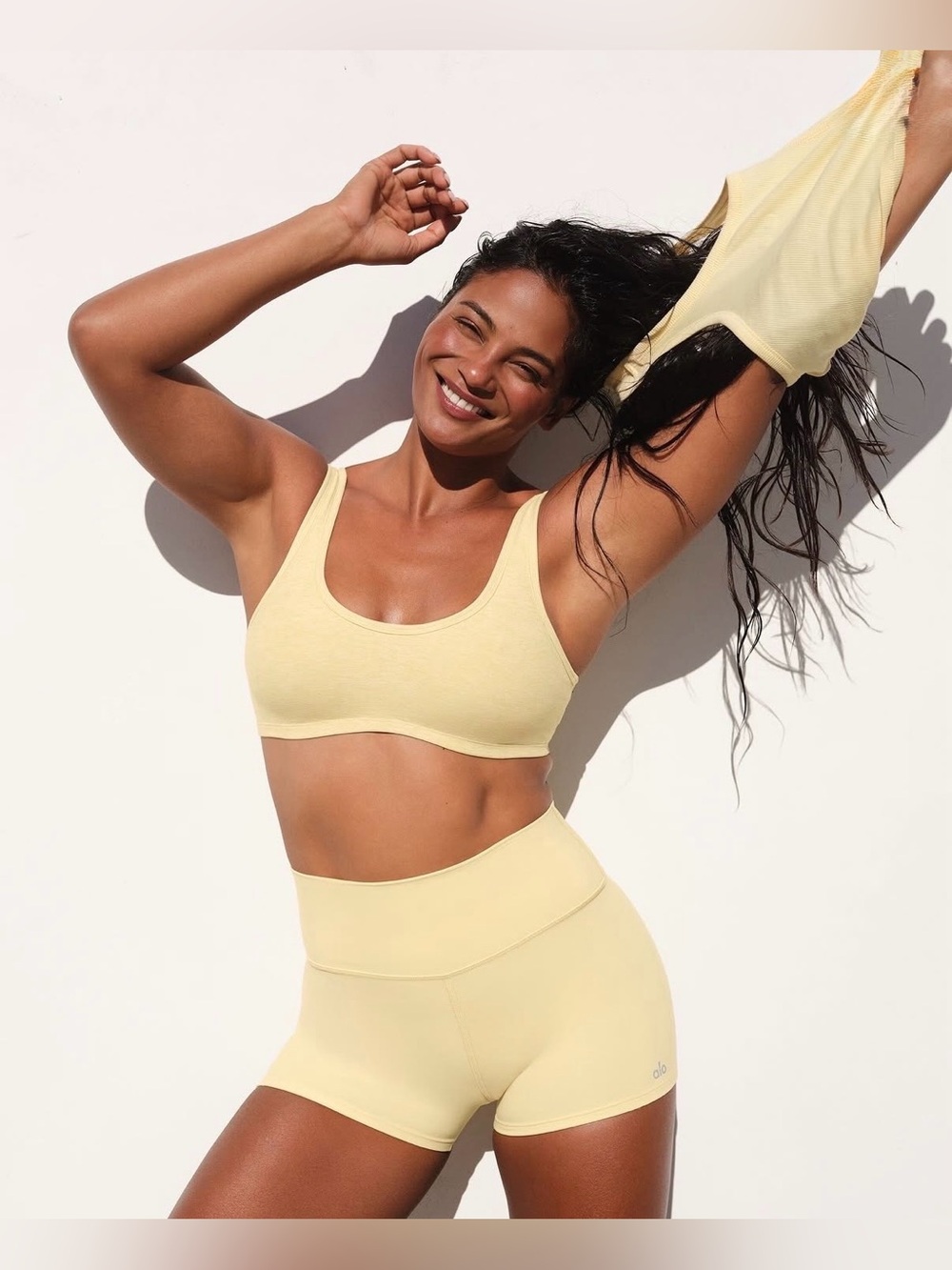 ALO Yoga Warm Butter Seamless Sports Bra & High-Waist Shorts Set